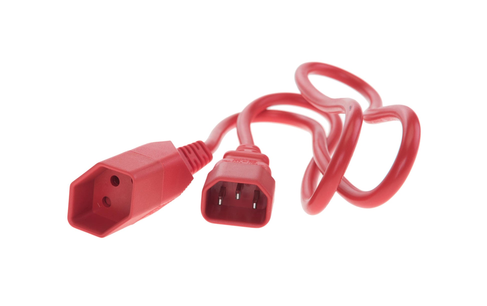 Diggelmann Netzkabel, IEC C14 auf T13, 2 m, Rot, SPRDC14T13-2