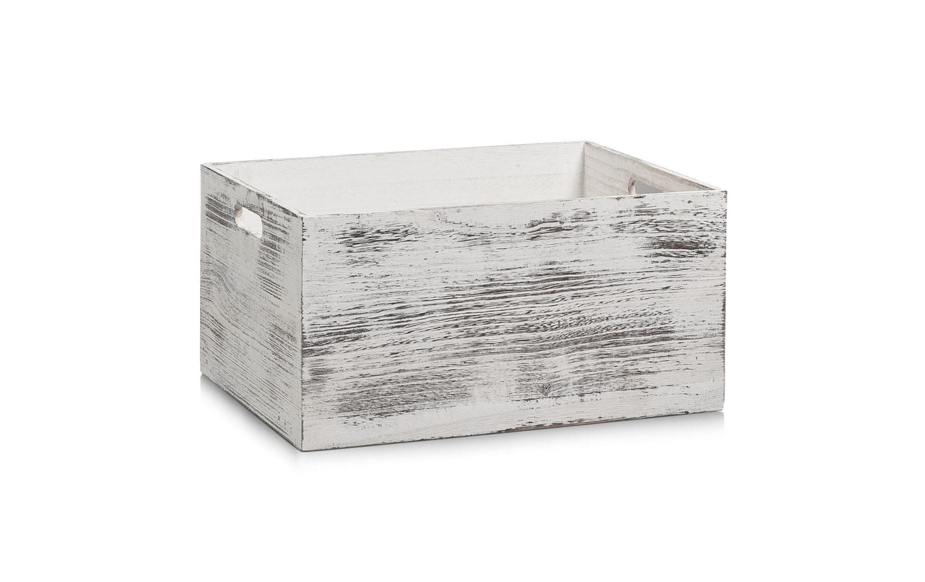 Zeller Present Aufbewahrungsbox – Holz – Weiss – 400 × 200 × 300 mm