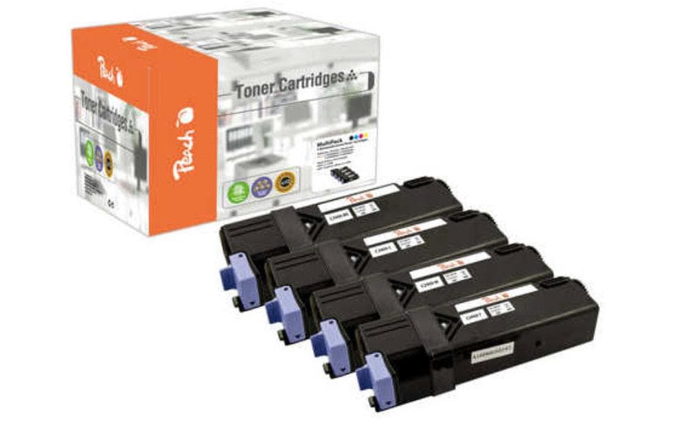 Peach Toner-Multipack – BK/C/M/Y, BK 3000, C/M/Y 2500 Seiten – für Epson Aculaser C2900/CX29 und andere