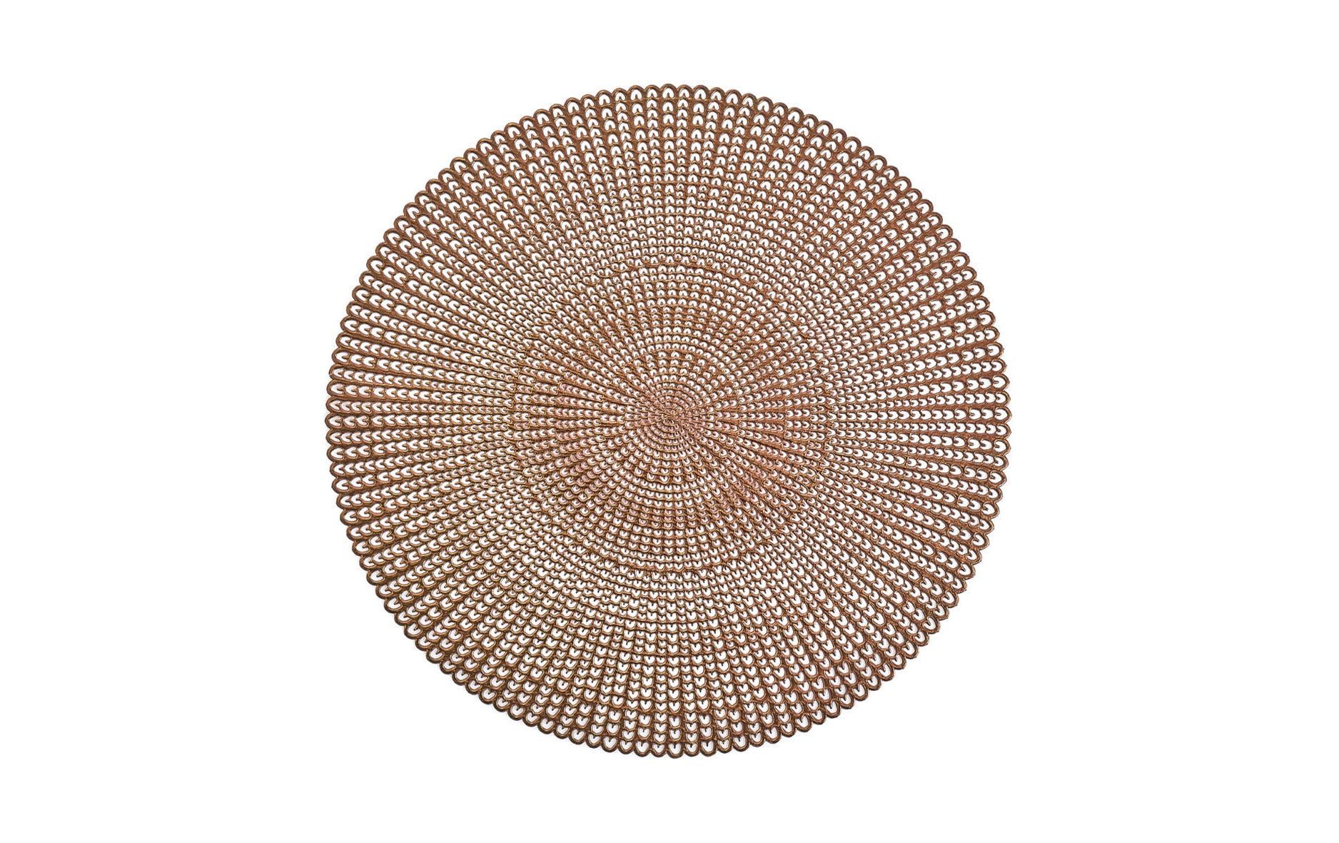 Zeller Present Tischset – rund, PVC, Kupfer, Ø41 cm