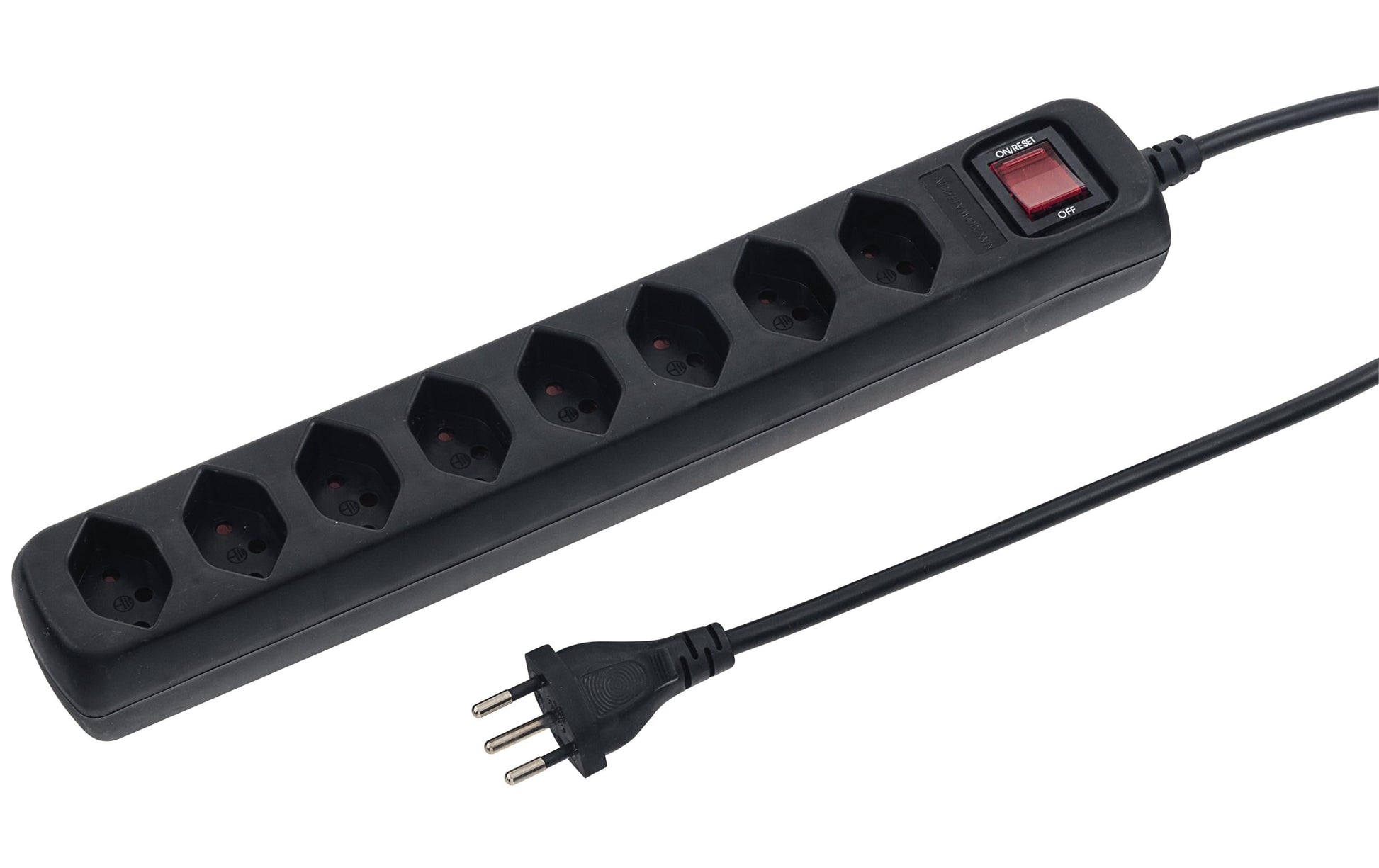 Steffen POWER EASY – Steckdosenleiste, 8× T13, mit Schalter, 1,5 m, Stecker T12