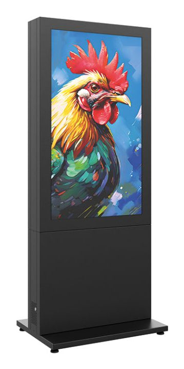 Hagor Bodenständer (ohne Rollen) – bis 55" – Diebstahlsicherung, für 2 Displays – HP Kiosk 55" FS – B2B