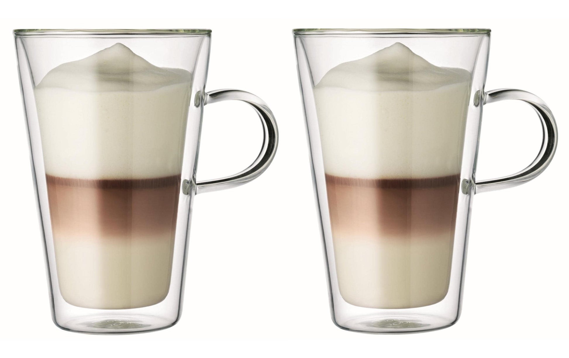 Bodum Kaffeetasse – 2er Set, 400 ml, Ø 9,5 cm, Borosilikatglas, Transparent, doppelwandig, spülmaschinenfest