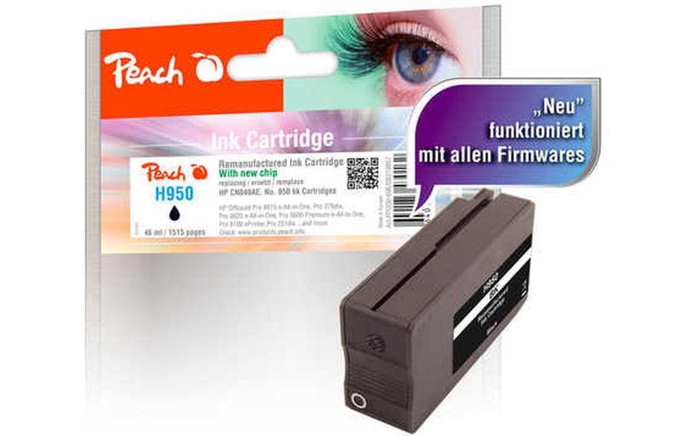 Peach 950 Schwarz Tintenpatrone (Kompatibel) – 1'515 Seiten – für HP OfficeJet Pro 251/276, 8100, 8600 …