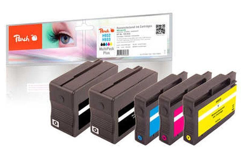 Peach 932/933 Tintenpatronen-Multipack, Schwarz/Cyan/Magenta/Gelb (Kompatibel) – für HP OfficeJet 6100/6600…
