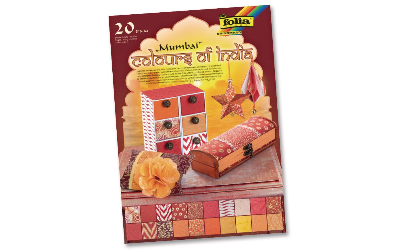 Folia Motivblock – A4 – 50–175 g/m² – sortiert – 20 Blatt