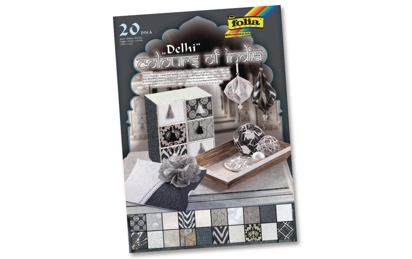 Folia Motivblock, Delhi – A4 – 50–175 g/m² – mehrfarbig – 20 Blatt