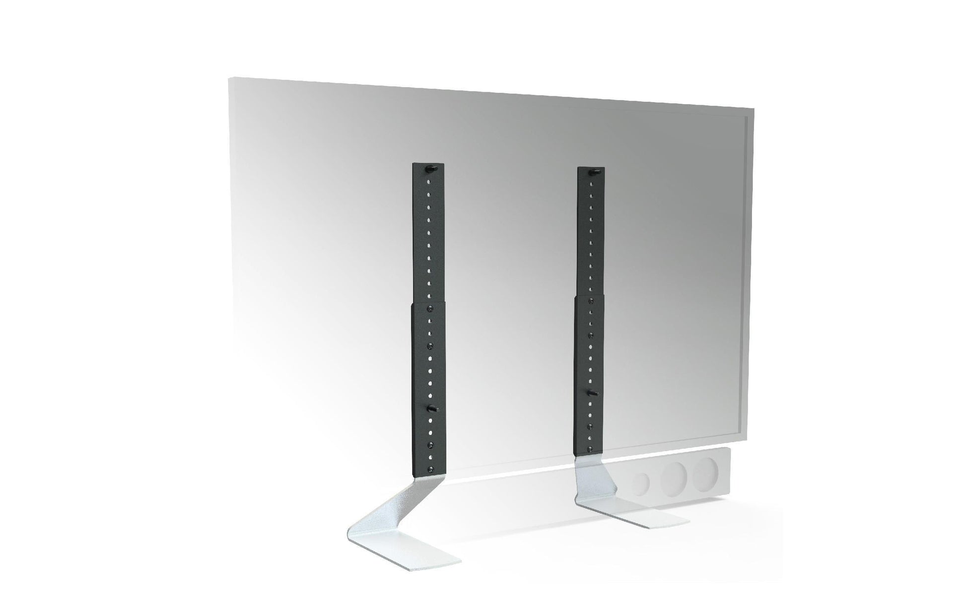 Erard Displayständer, fix, für 40–65″, VESA 800×400, bis 30 kg, silber