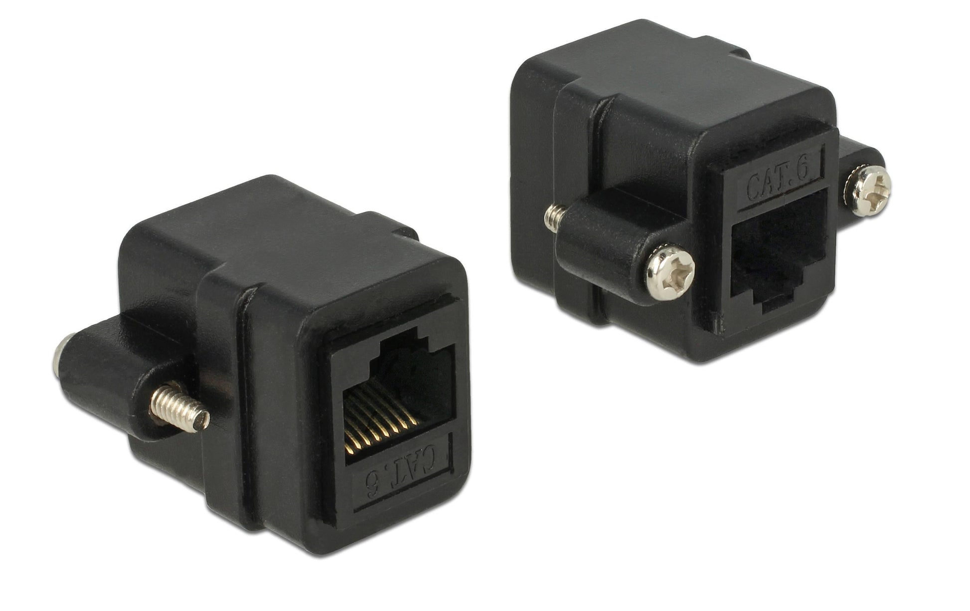 DeLOCK 85124 Adapter RJ-45 zu RJ-45 – Cat6, vergoldete Kontakte – Schwarz