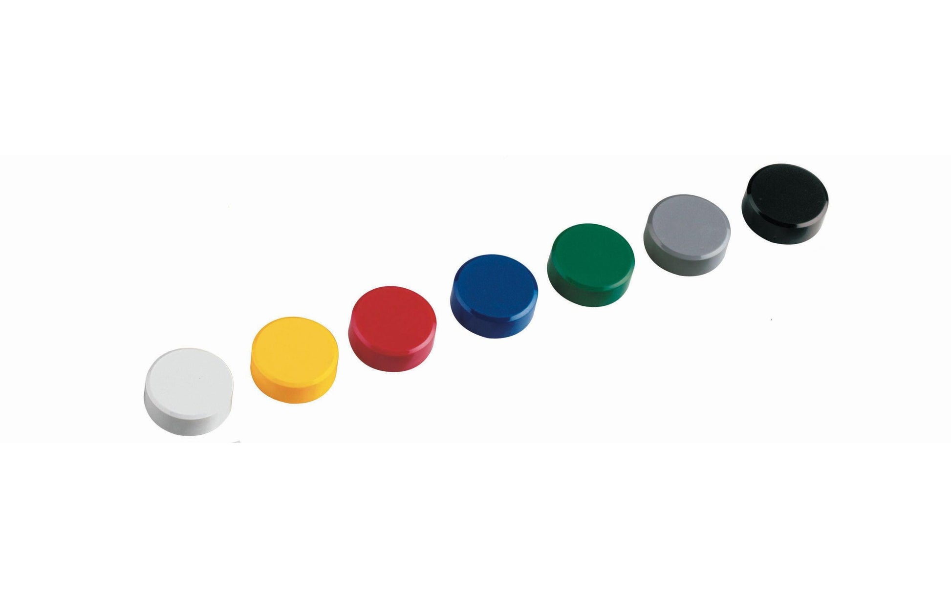 MAUL Haftmagnete – Ø 34 mm – 20 Stück, weiss