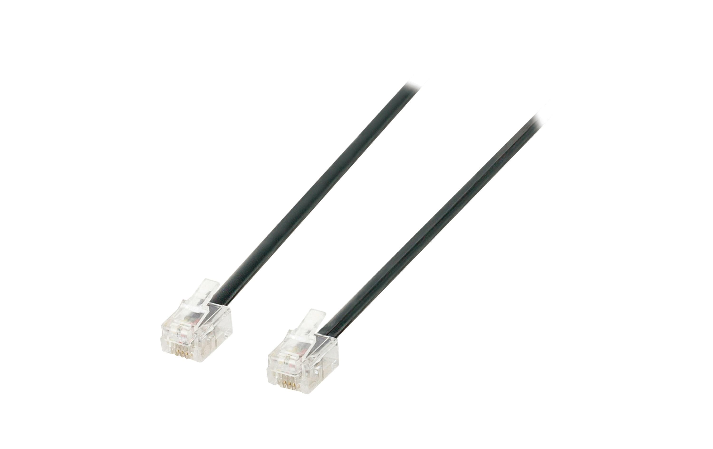 Wirewin Telefonkabel RJ-11 – 0,5 m, Schwarz