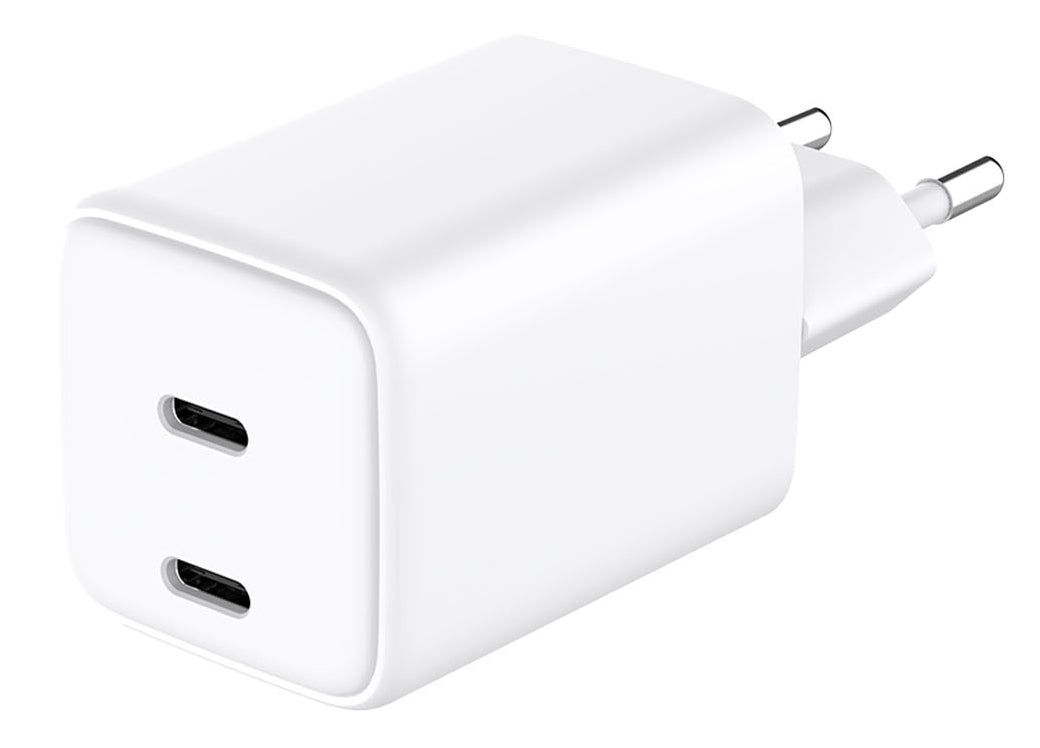 LMP Netzladegerät – 45 W, 2× USB-C, GaN, PD 3.0, PPS, weiss