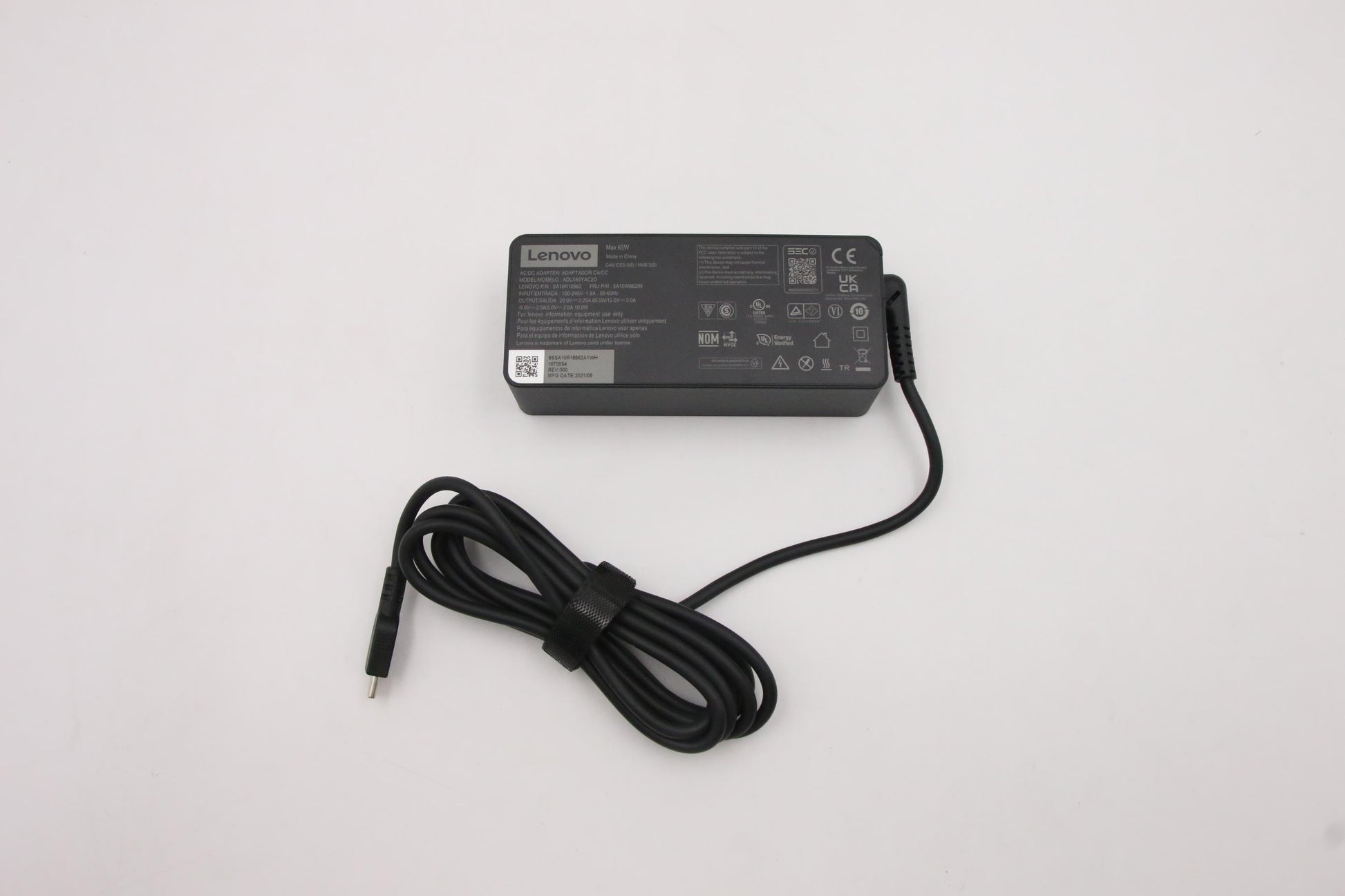 Lenovo 5A10W86295 Netzteil 65 W – 2 Ports – für Lenovo-Laptops – Schwarz