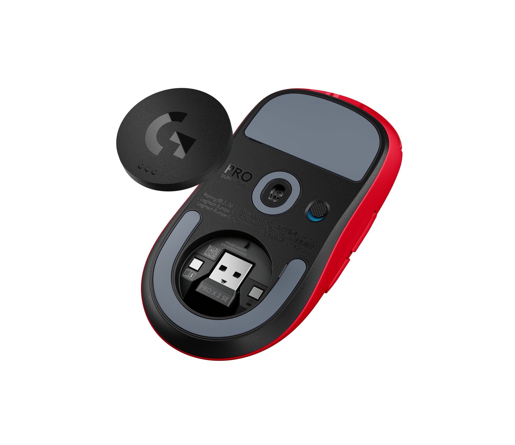 Logitech G PRO X SUPERLIGHT 2 SE – Gaming-Maus – Kabellos (2,4 GHz), 44000 DPI, Rechts, Rot