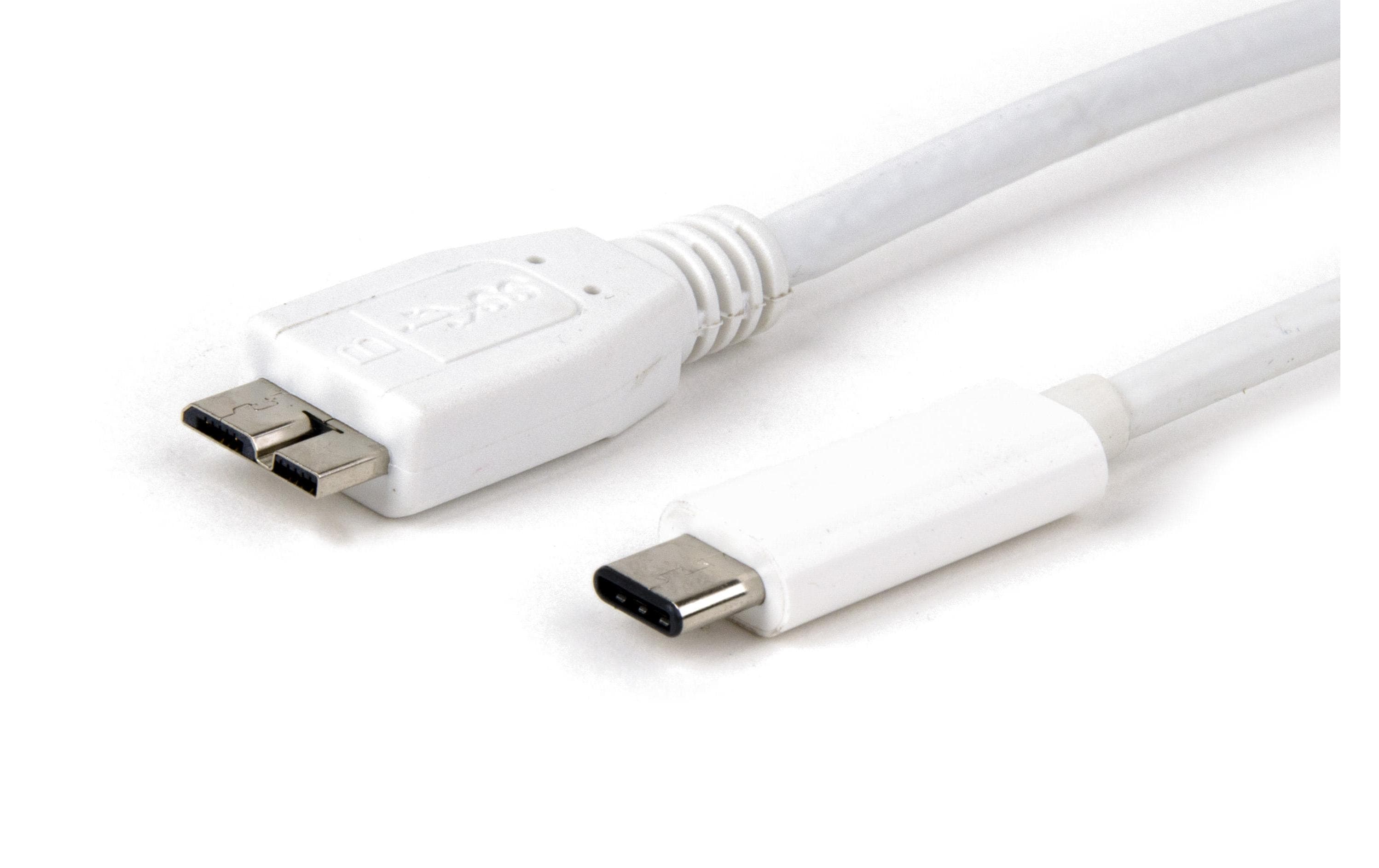 LMP USB-C auf Micro-USB Kabel – USB 3.2 Gen1 5 Gbit/s, 1 m, Weiss – für Apple und andere