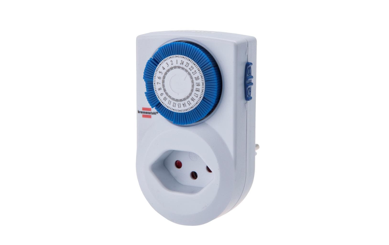 Brennenstuhl Mechanische Zeitschaltuhr – Tages-Timer, 96 Schaltpunkte/Tag, IP20 – Weiss – 1506162