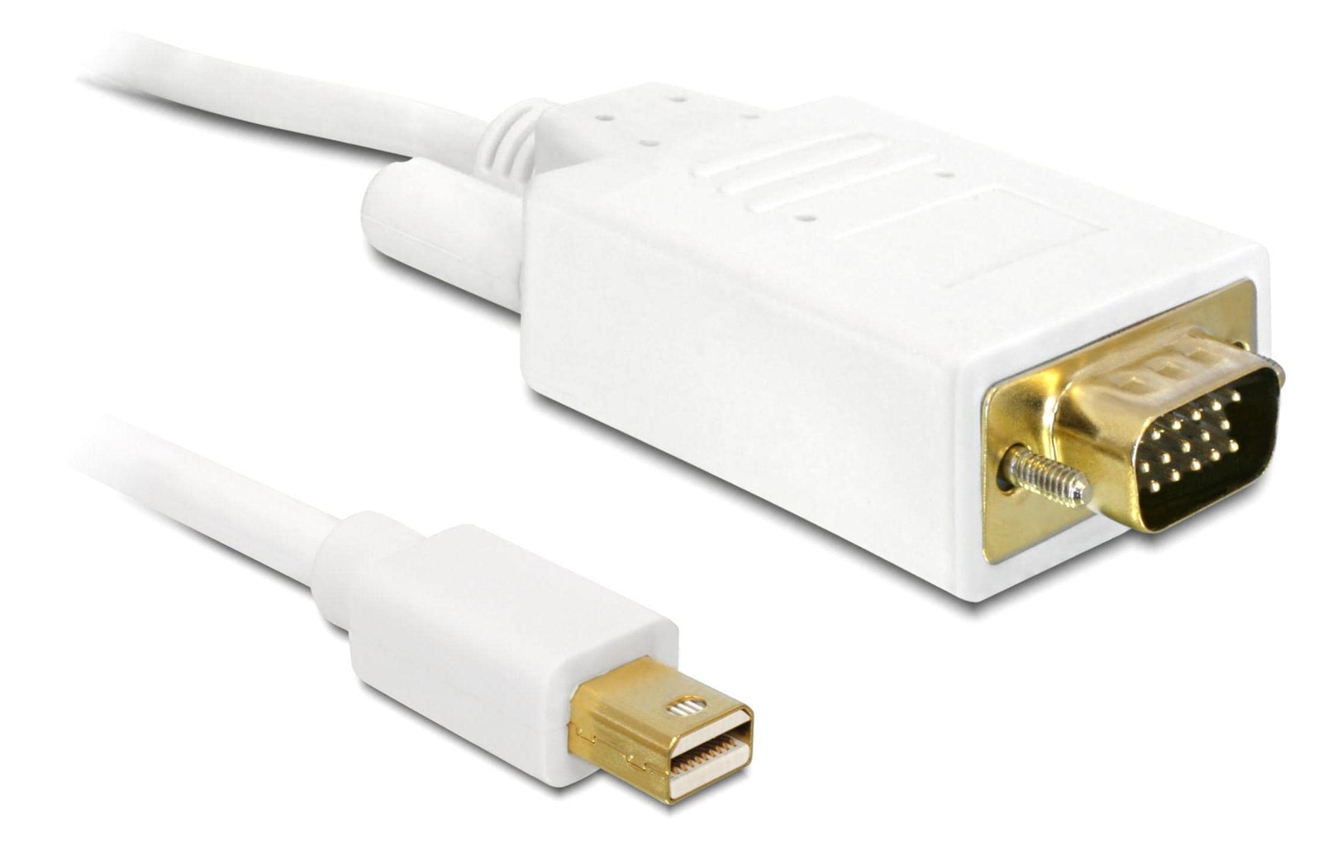 DeLOCK Mini DisplayPort auf VGA Kabel DP 1.1 1920×1200 60 Hz – 3 m – Weiss