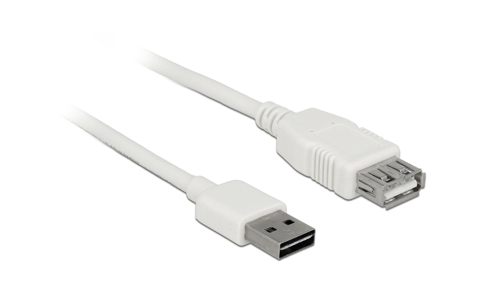 DeLOCK USB-A Verlängerungskabel (Stecker auf Buchse) – USB 2.0 (480 Mbit/s) – 1 m – Goldkontakte – Weiss