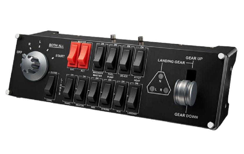 Logitech G Pro Flight Switch Panel – Maus – Kabelgebunden (USB‑A), Schwarz/Rot