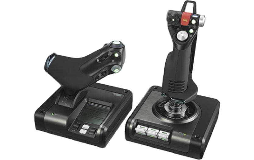 Logitech G Saitek X52 Pro – Maus – Kabelgebunden (USB‑A), 10 Tasten, Schwarz, Silber