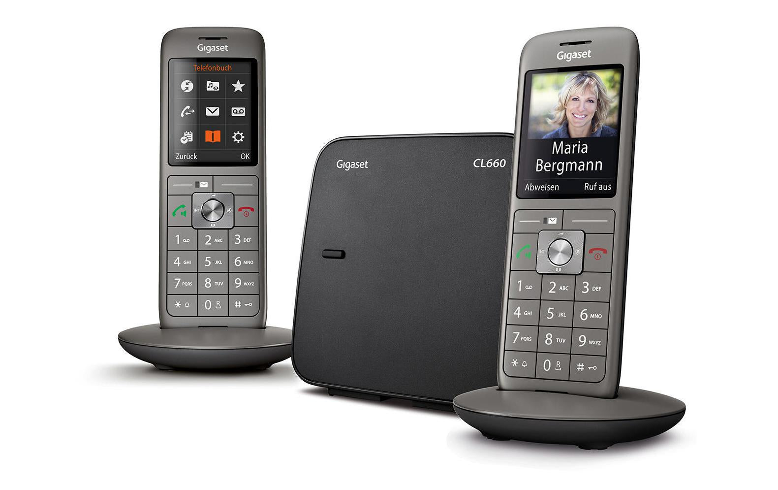 Gigaset CL660 Duo – WLAN-Telefon (Handgerät), inkl. 2 Mobilteile, DECT, Anthrazit