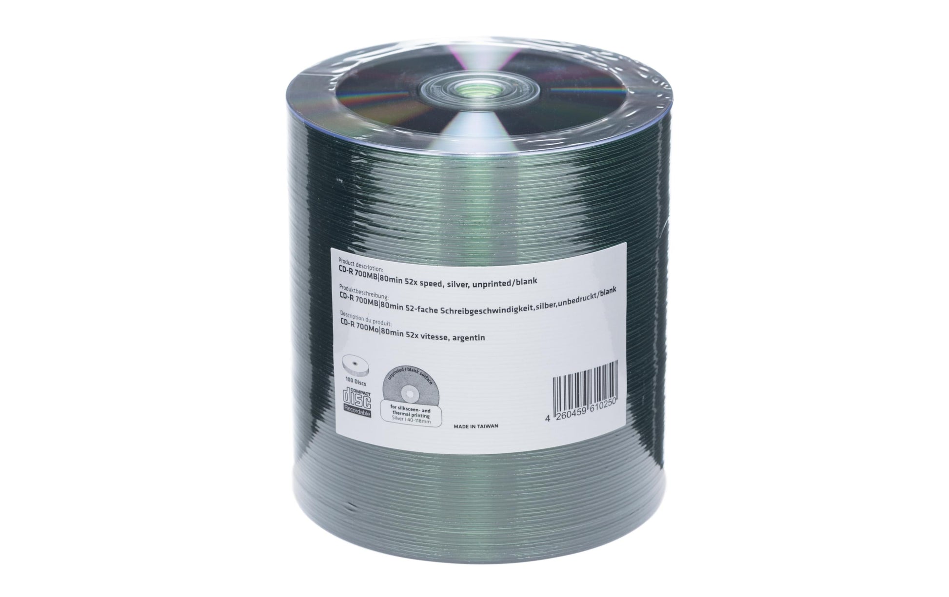MediaRange CD-R 700 MB – 52×, bedruckbar, 100er Spindel
