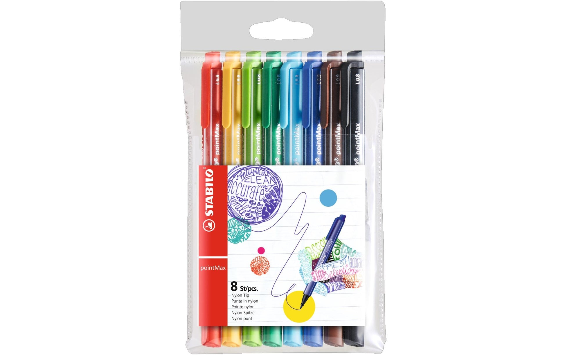STABILO Faserschreiber, Strichbreite 0,8 mm, 8 Farben