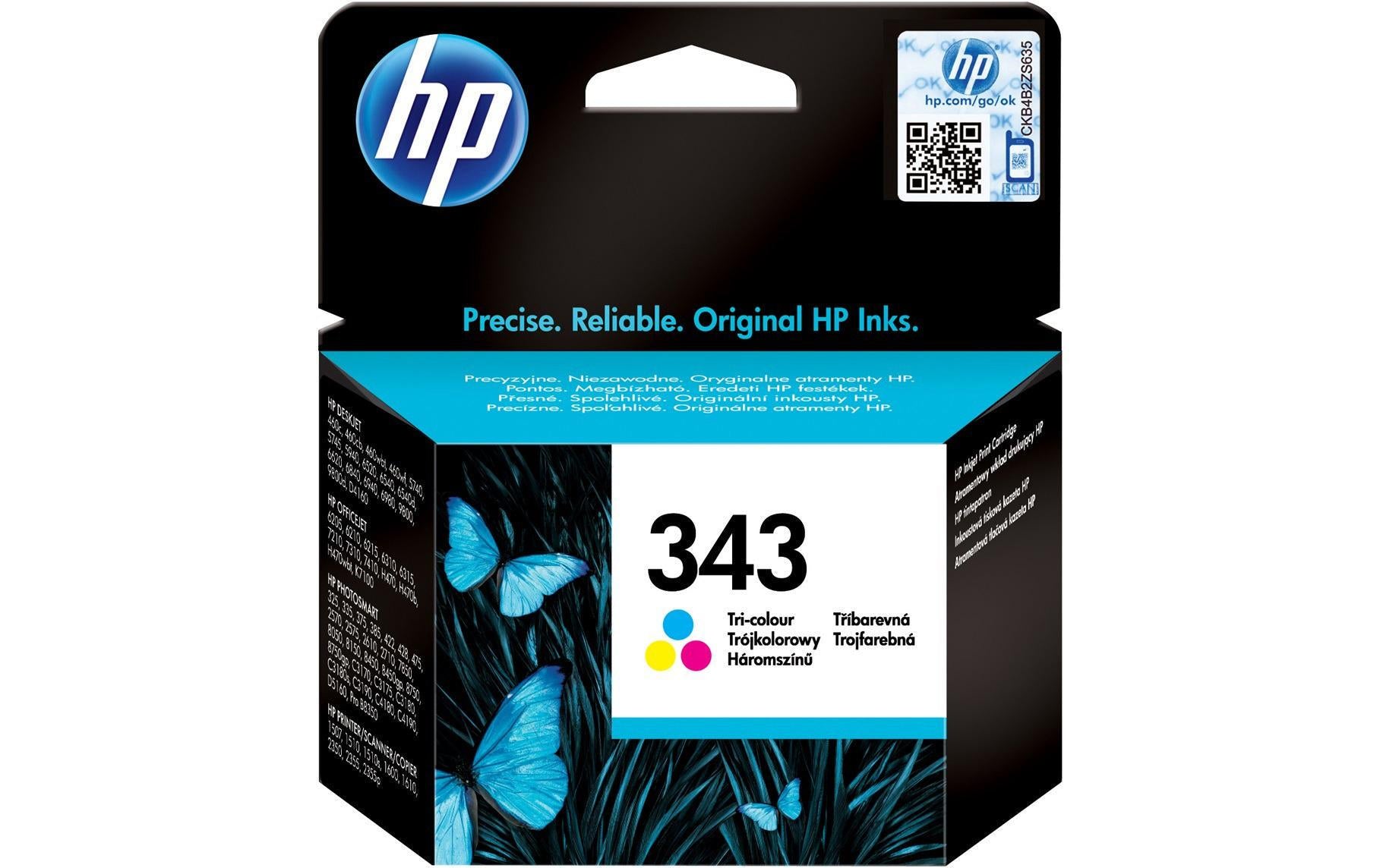 HP Tintenpatrone 343 (C8766EE), Dreifarbig, 330 Seiten, 7 ml, Original – für Photosmart 2610 V