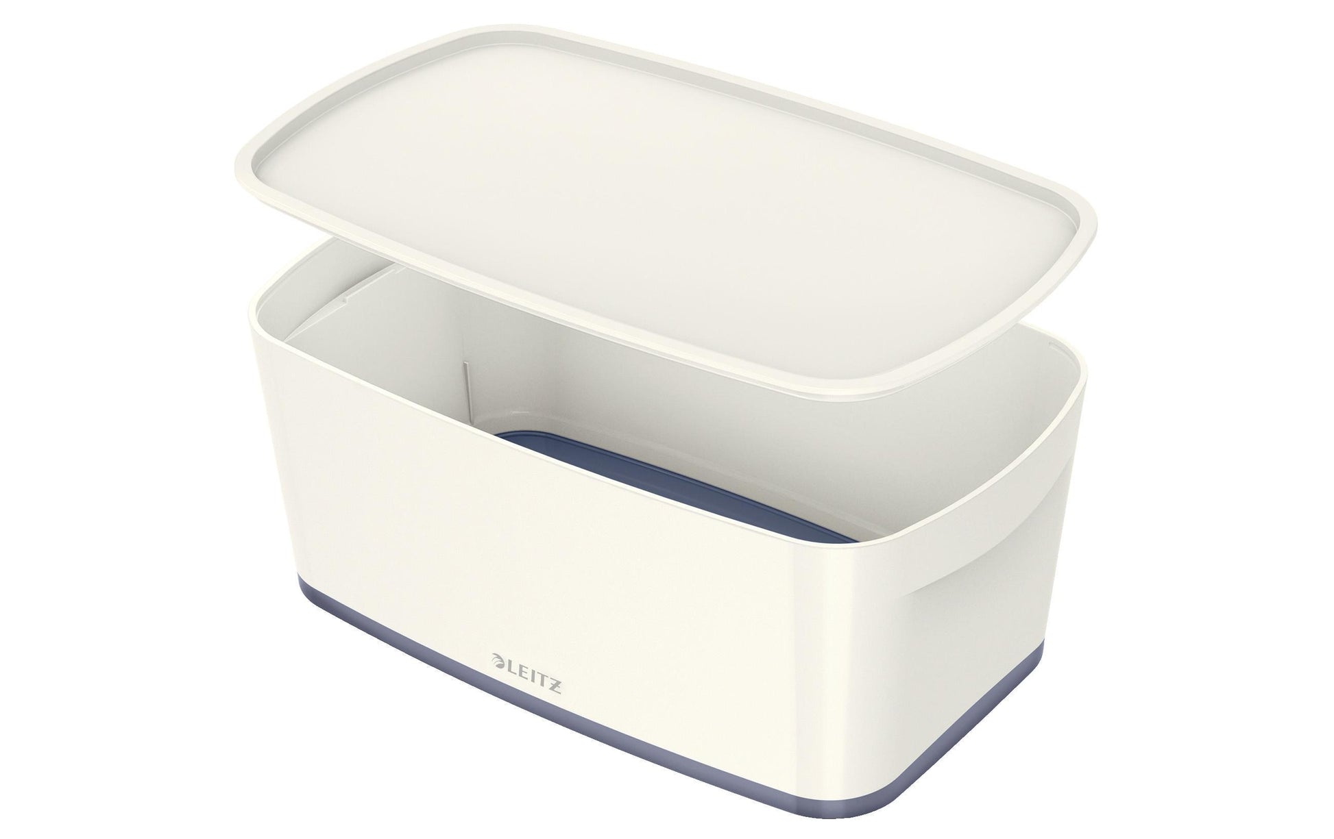 Leitz Aufbewahrungsbox MyBox – Kunststoff, weiss/grau, 31,8 × 12,8 × 19,1 cm – 1er-Pack