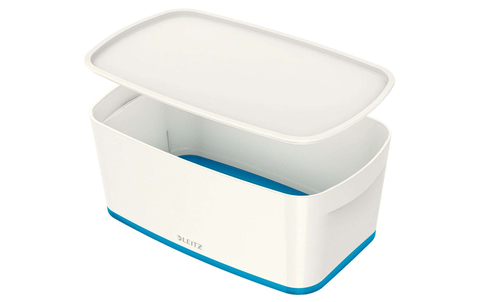Leitz Aufbewahrungsbox MyBox – Kunststoff, weiss/blau, 31,8 × 12,8 × 19,1 cm