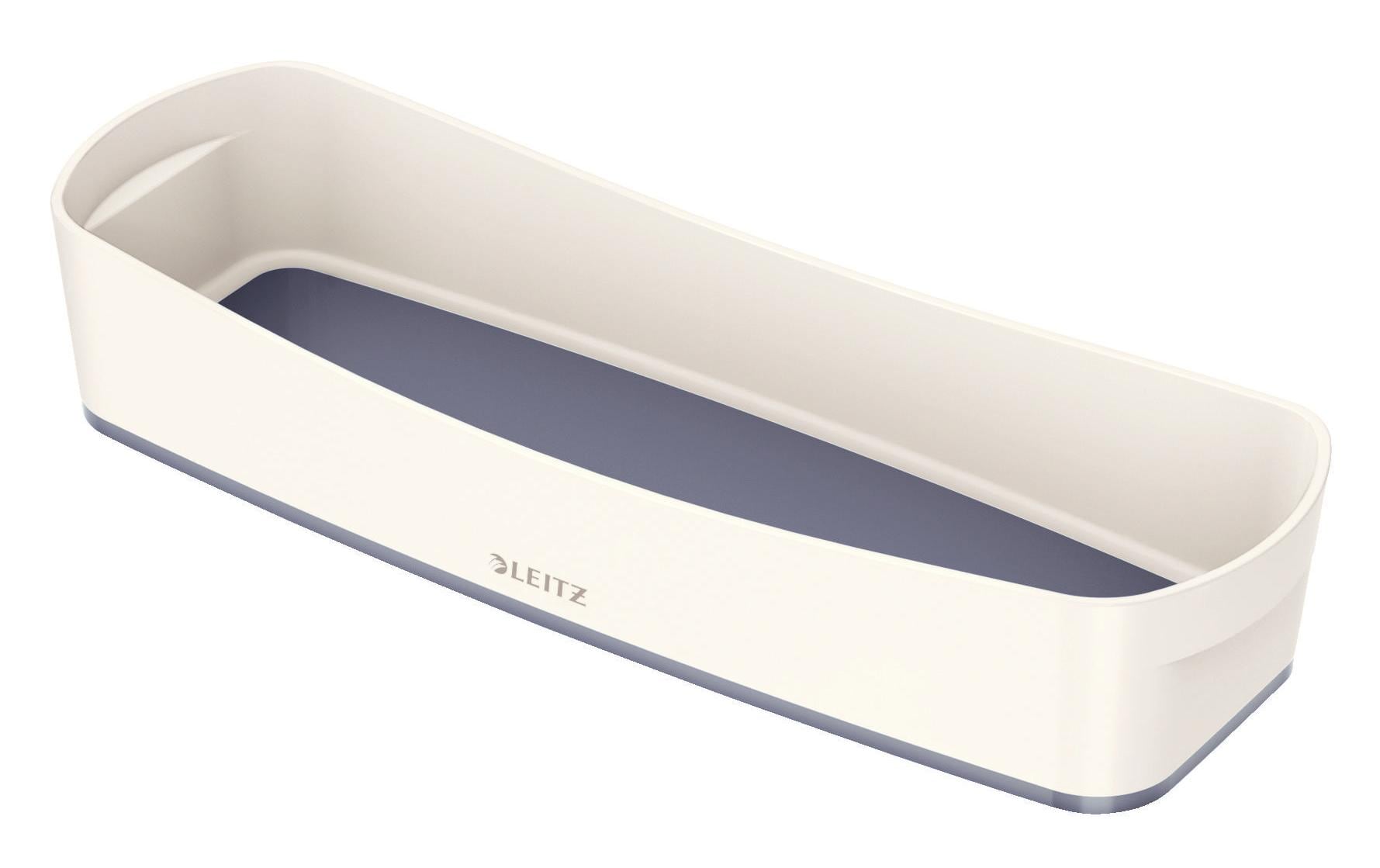 Leitz Aufbewahrungsschale MyBox – Kunststoff, weiss/grau, 30,7 × 5,5 × 10,5 cm