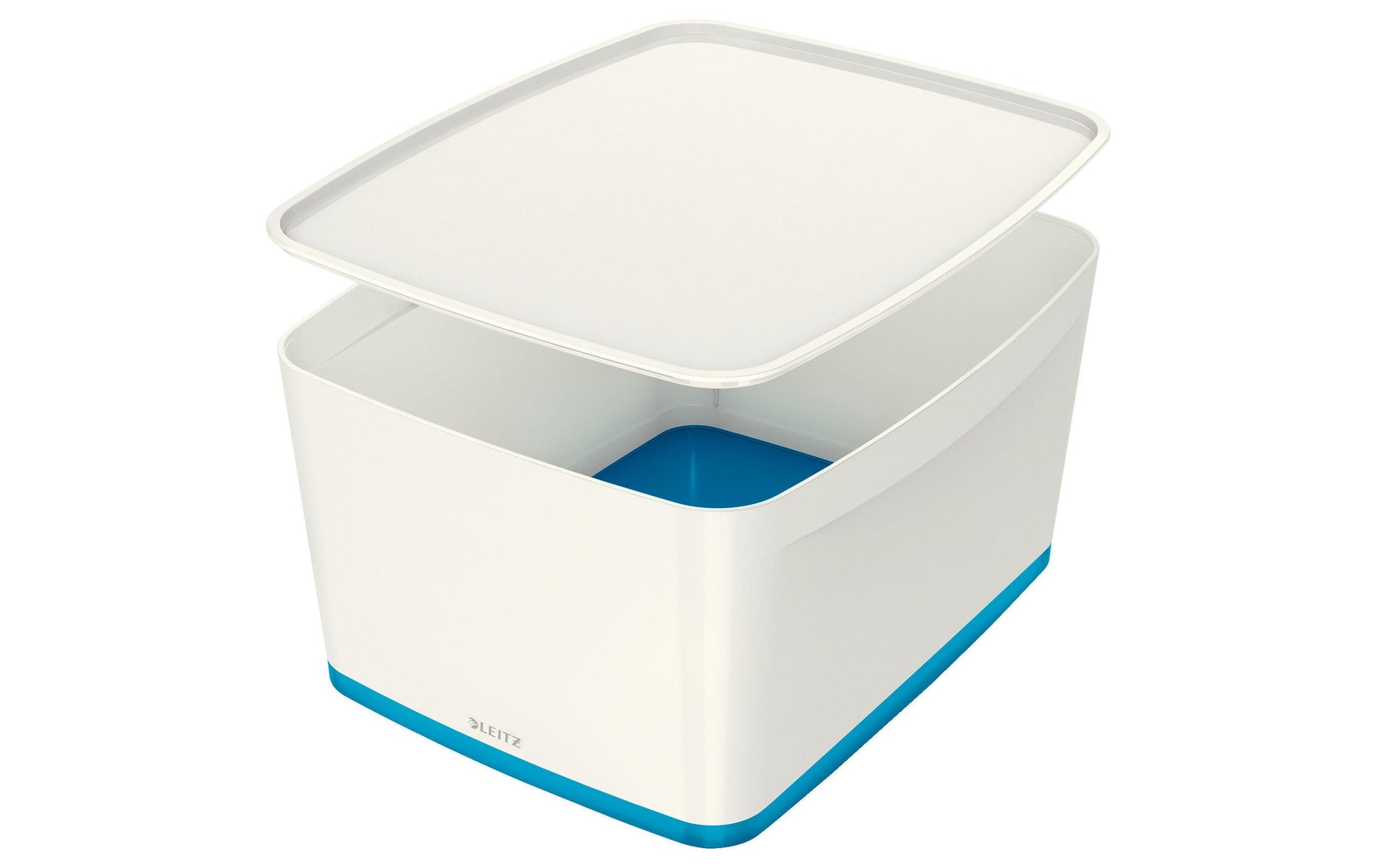 Leitz Aufbewahrungsbox MyBox – Kunststoff, weiss/blau, 31,8 × 19,8 × 38,5 cm