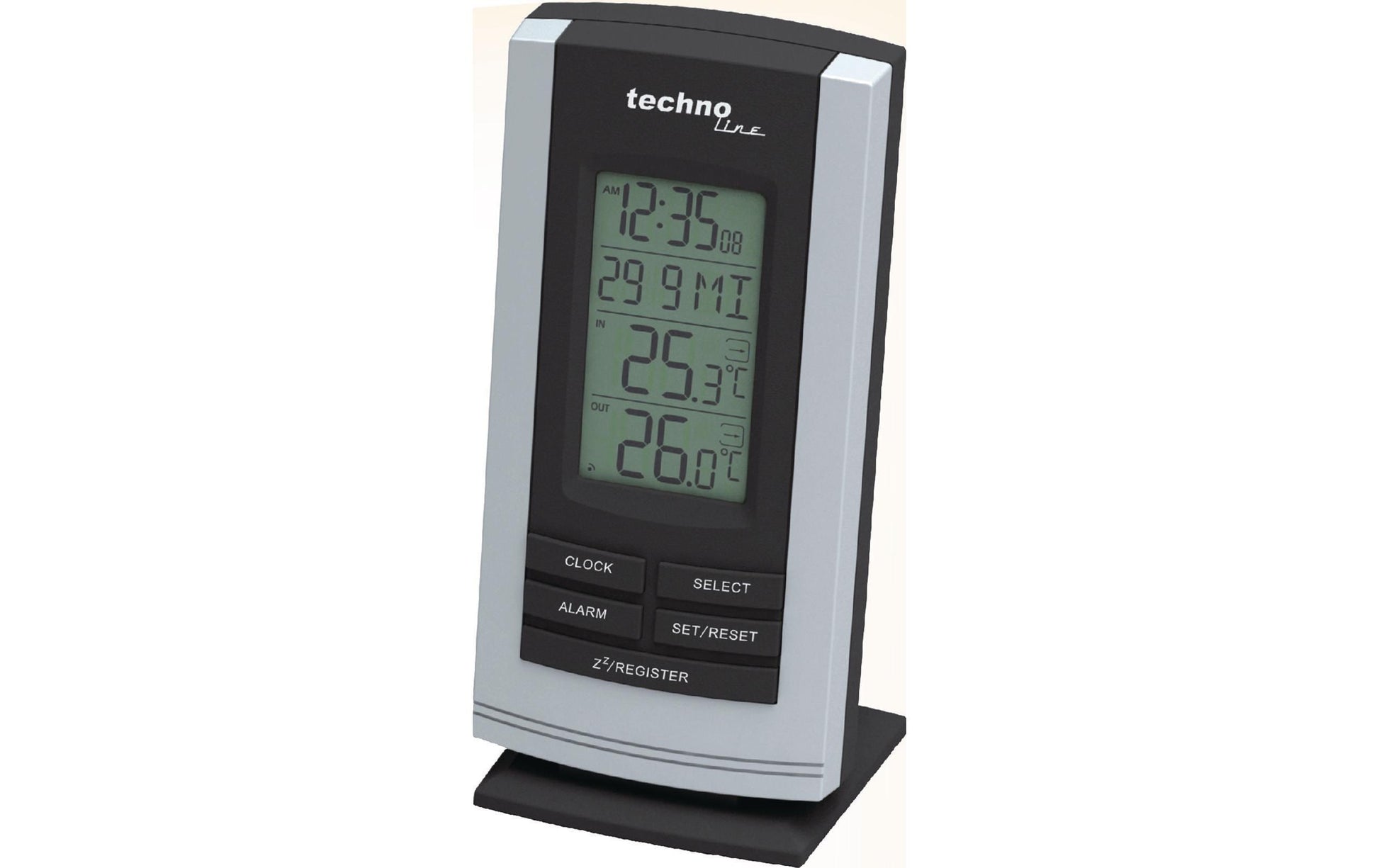 Technoline WS9180 – Wetterstation, Innen/Aussen, Eingebautes Display, Uhr & Wecker