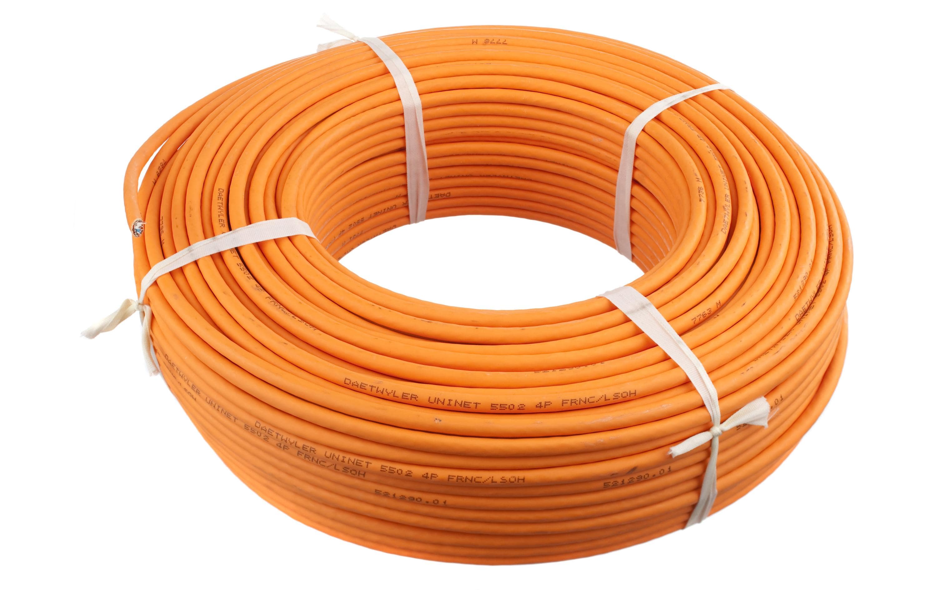 Dätwyler it infra Dätwyler CU 7702 4P Verlegekabel – 500 m, Orange, S/FTP, Cat 7A, halogenfrei