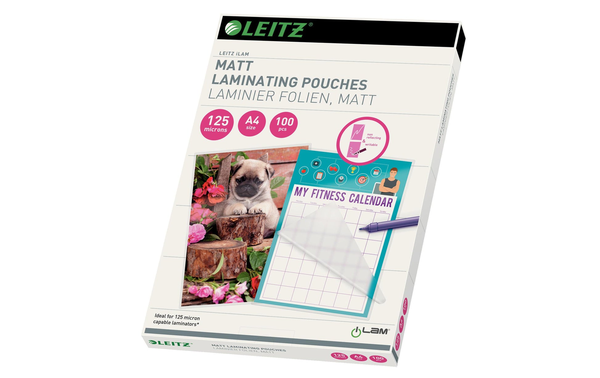 Leitz Laminierfolien A4 – 125 µm, matt, 100 Stück