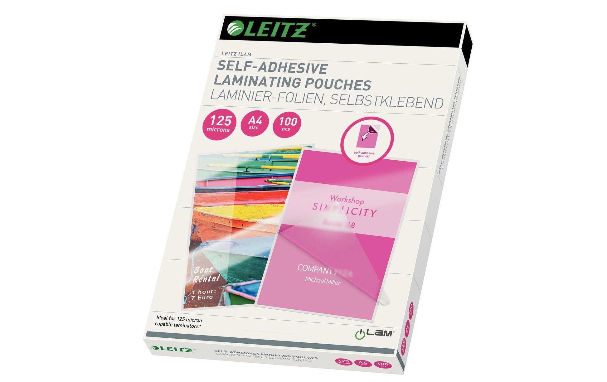 Leitz Laminierfolien – A4, 125 µm, glänzend