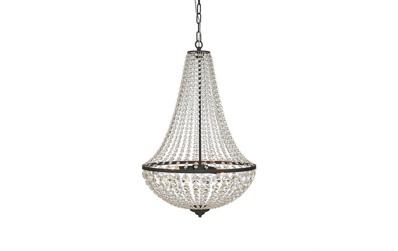 Markslöjd Pendelleuchte 107028 – Ø 50 × 68 cm, schwarz/transparent, 3-flammig, E14, ohne Leuchtmittel