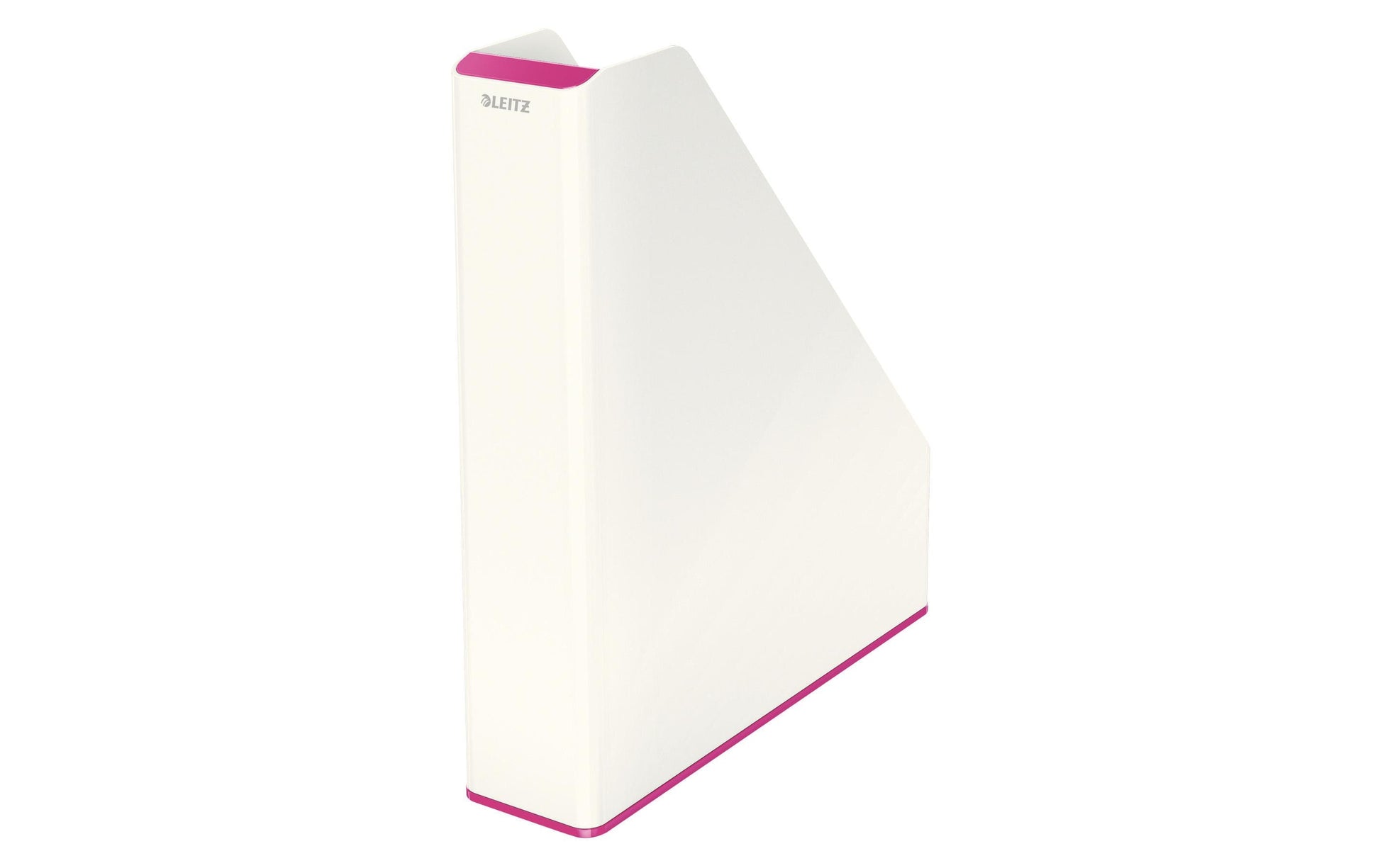 Leitz WOW Stehsammler – A4 – Polystyrol – Weiss/Pink – 73 × 272 × 318 mm