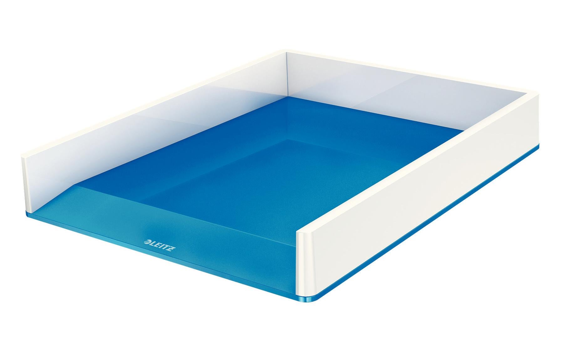 Leitz WOW – Briefkorb für A4, Polystyrol (PS), Blau, Metallisch, 267 × 49 × 336 mm