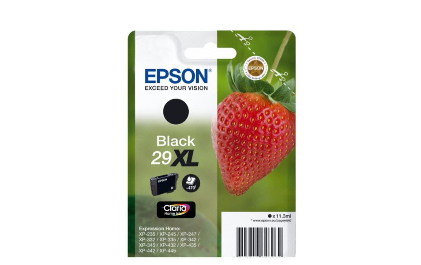 Epson Tintenpatrone 29XL, Schwarz, XL, 450 Seiten – für Inkjetdrucker/Multifunktionsgeräte