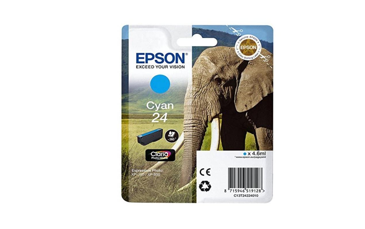 Epson Tintenpatrone 24, Cyan – für Epson-Drucker