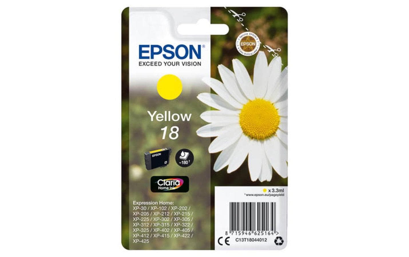 Epson Tintenpatrone Gelb, 180 Seiten