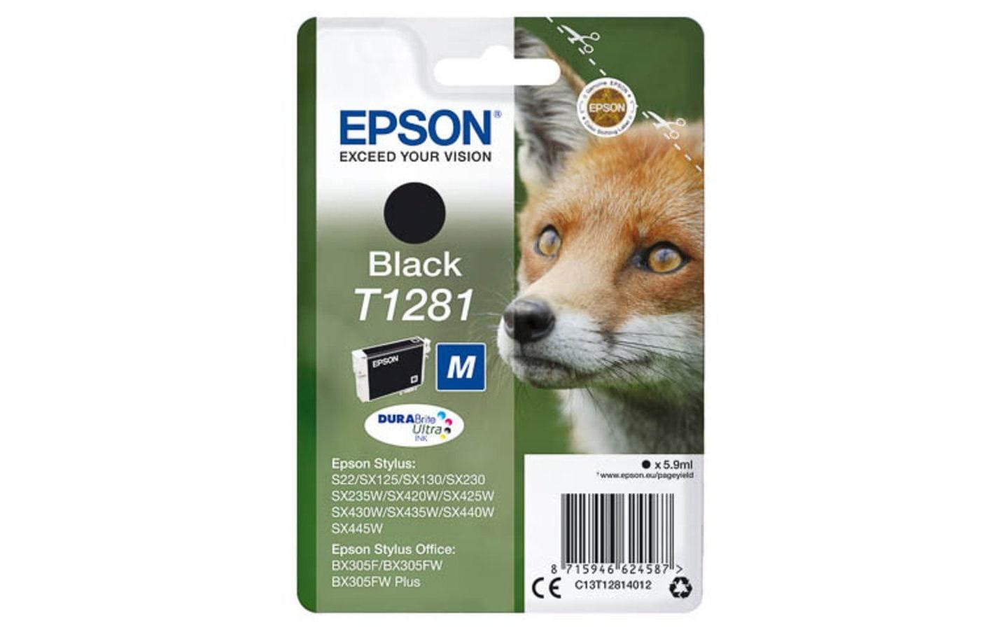 Epson Tintenpatrone T1281, Schwarz, 170 Seiten