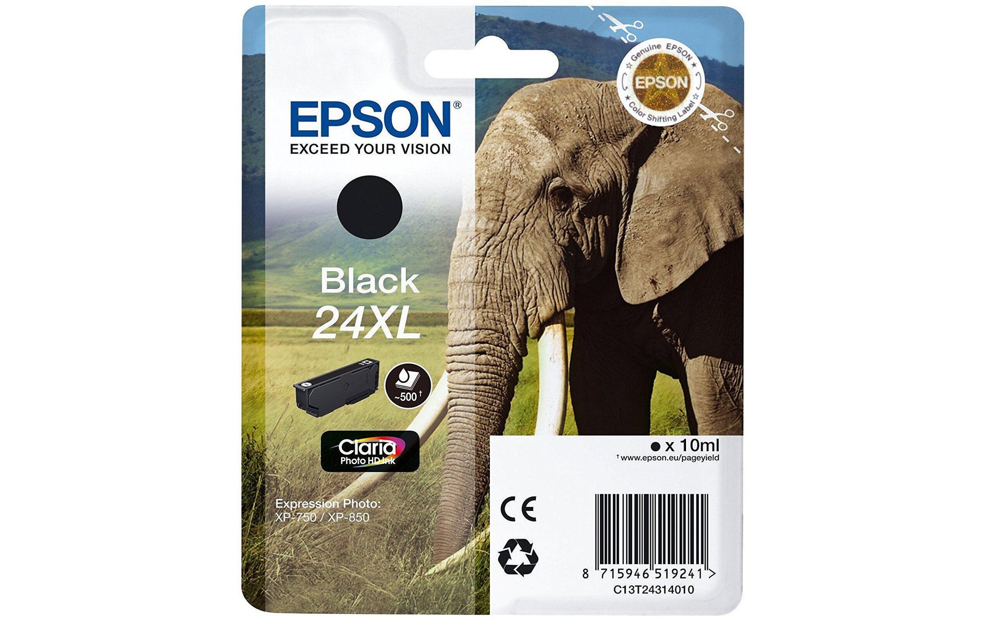 Epson Tintenpatrone 24XL, Schwarz, XL – für Inkjetdrucker/Multifunktionsgeräte