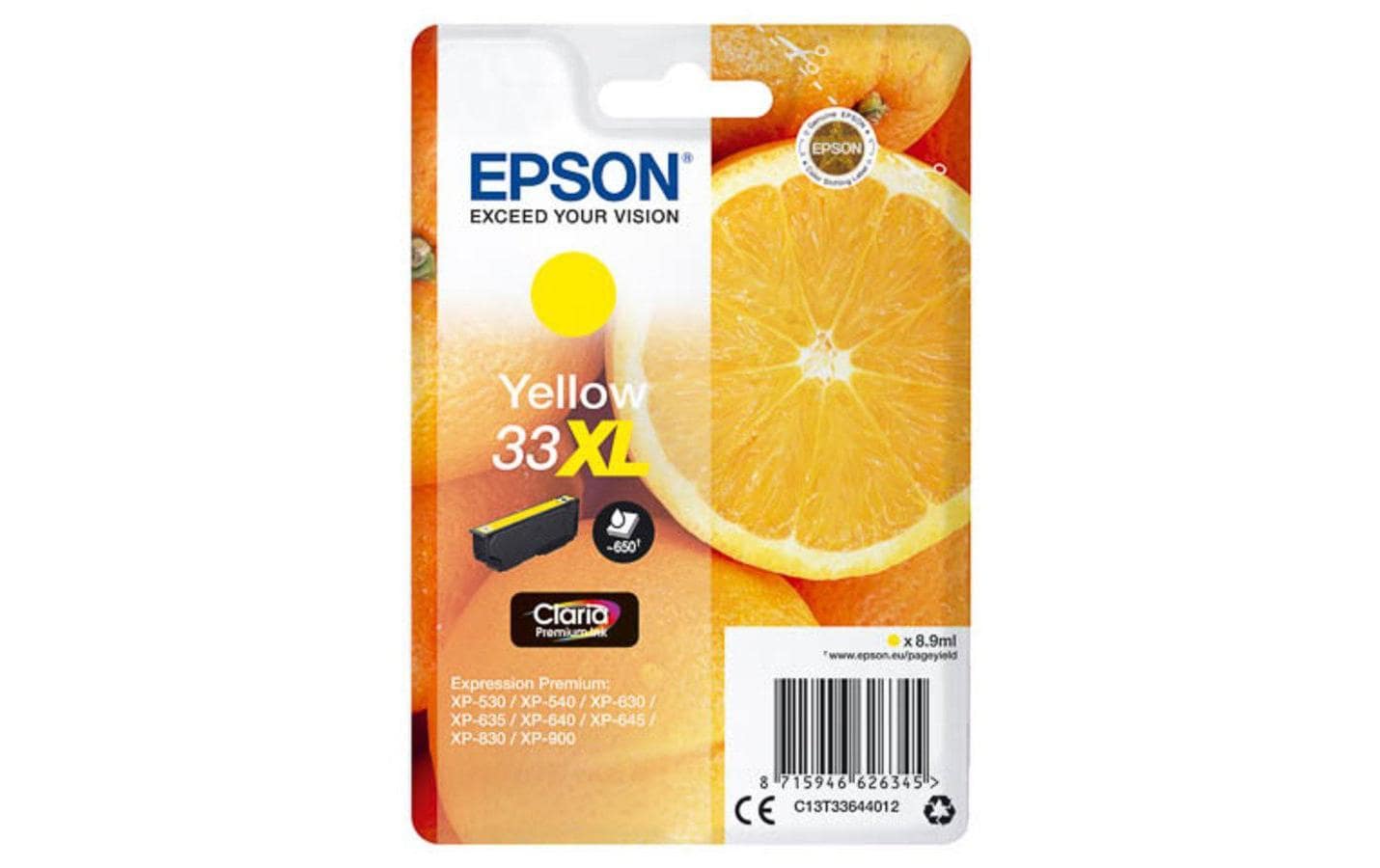 Epson Tintenpatrone 33XL, Gelb, 650 Seiten