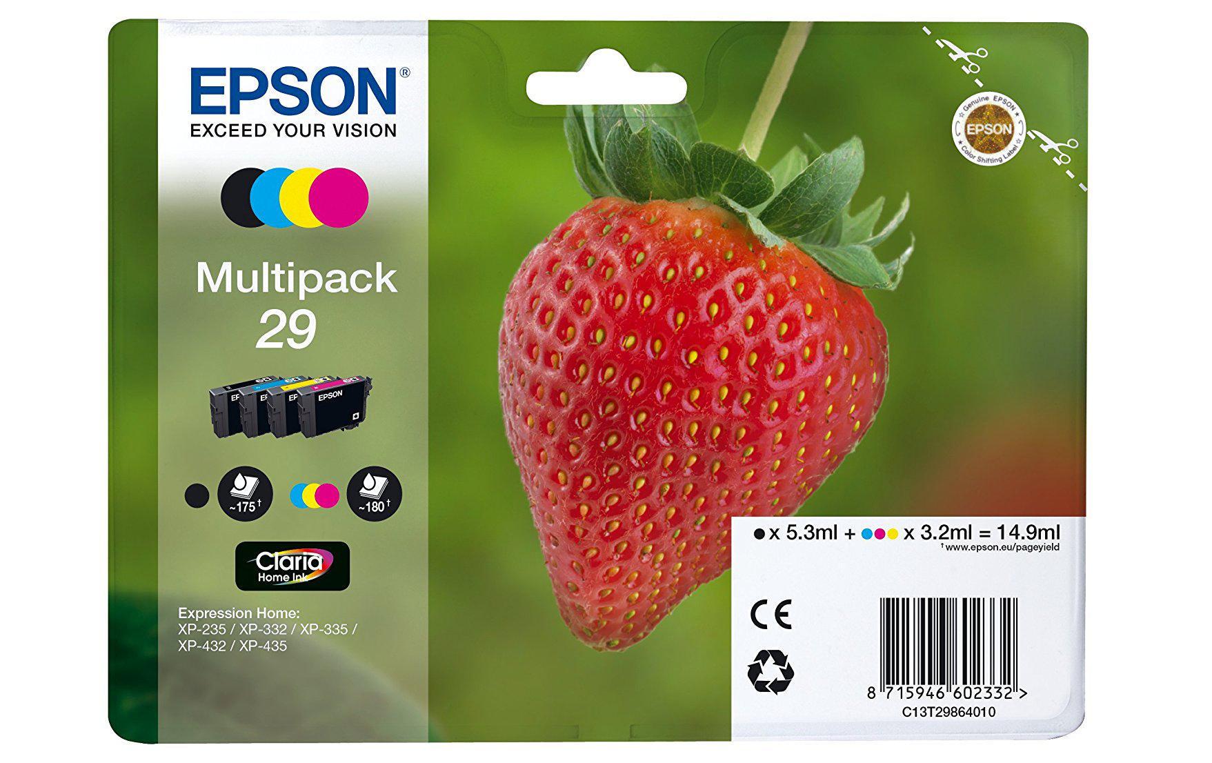 Epson Tintenpatronen-Multipack 29, CMYK, 4er-Pack