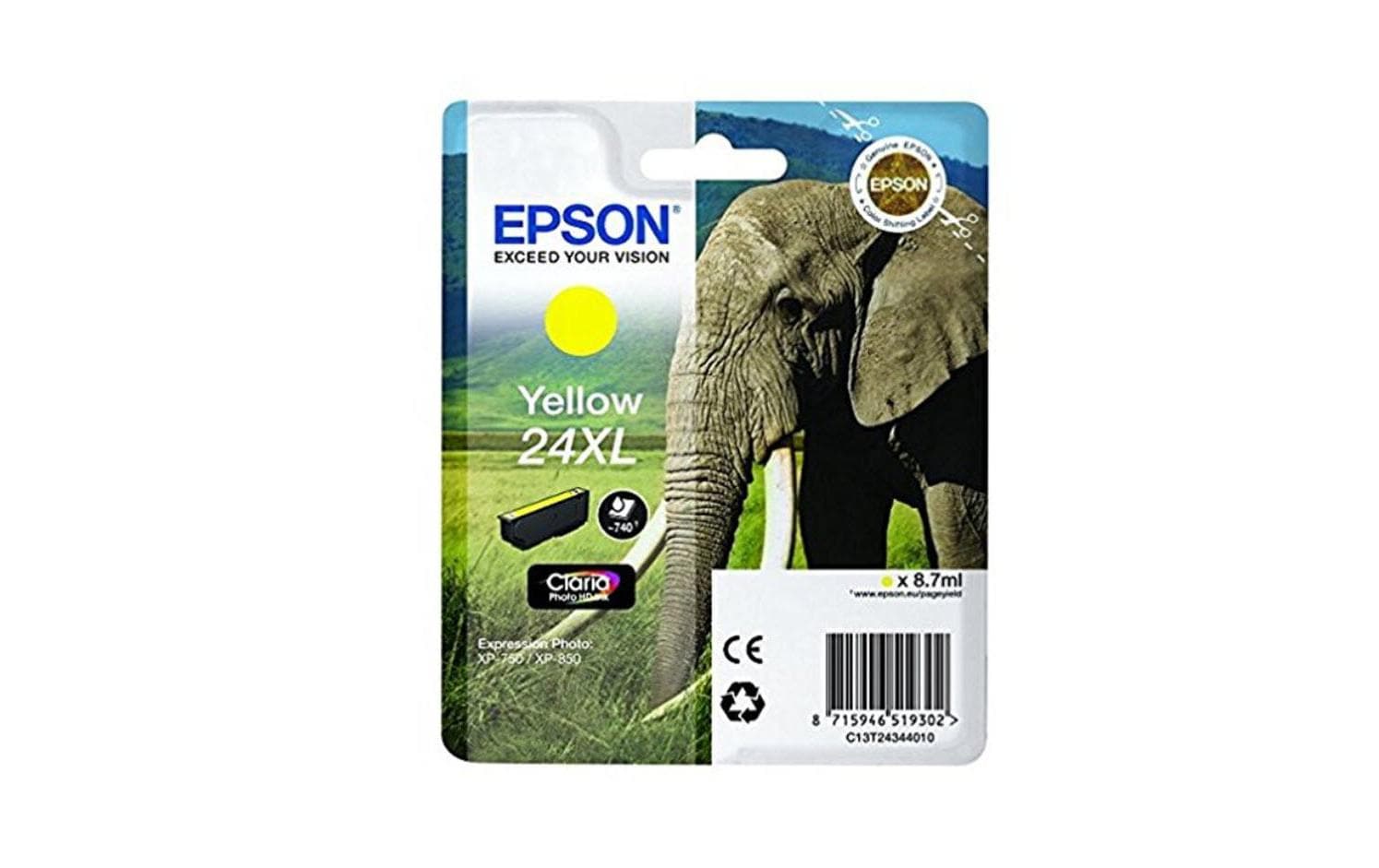 Epson Tintenpatrone 24XL, Gelb, 500 Seiten