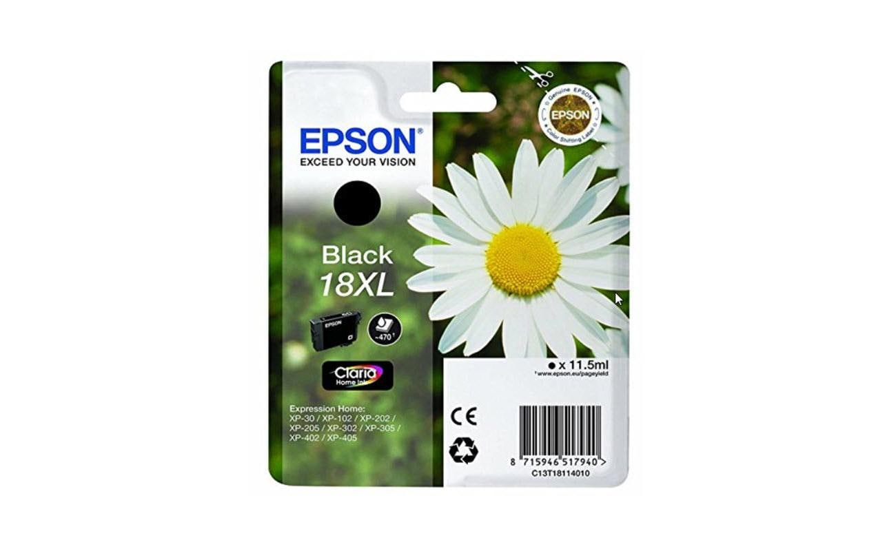 Epson Tintenpatrone 18XL, Schwarz – für Inkjetdrucker/Multifunktionsgeräte