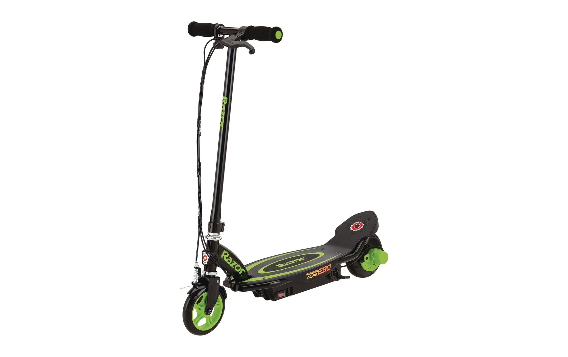 Razor Power Core E90 – E-Scooter – 90 W, 16 km/h, Reichweite bis 24 km, 80 Wh, schwarz/grün