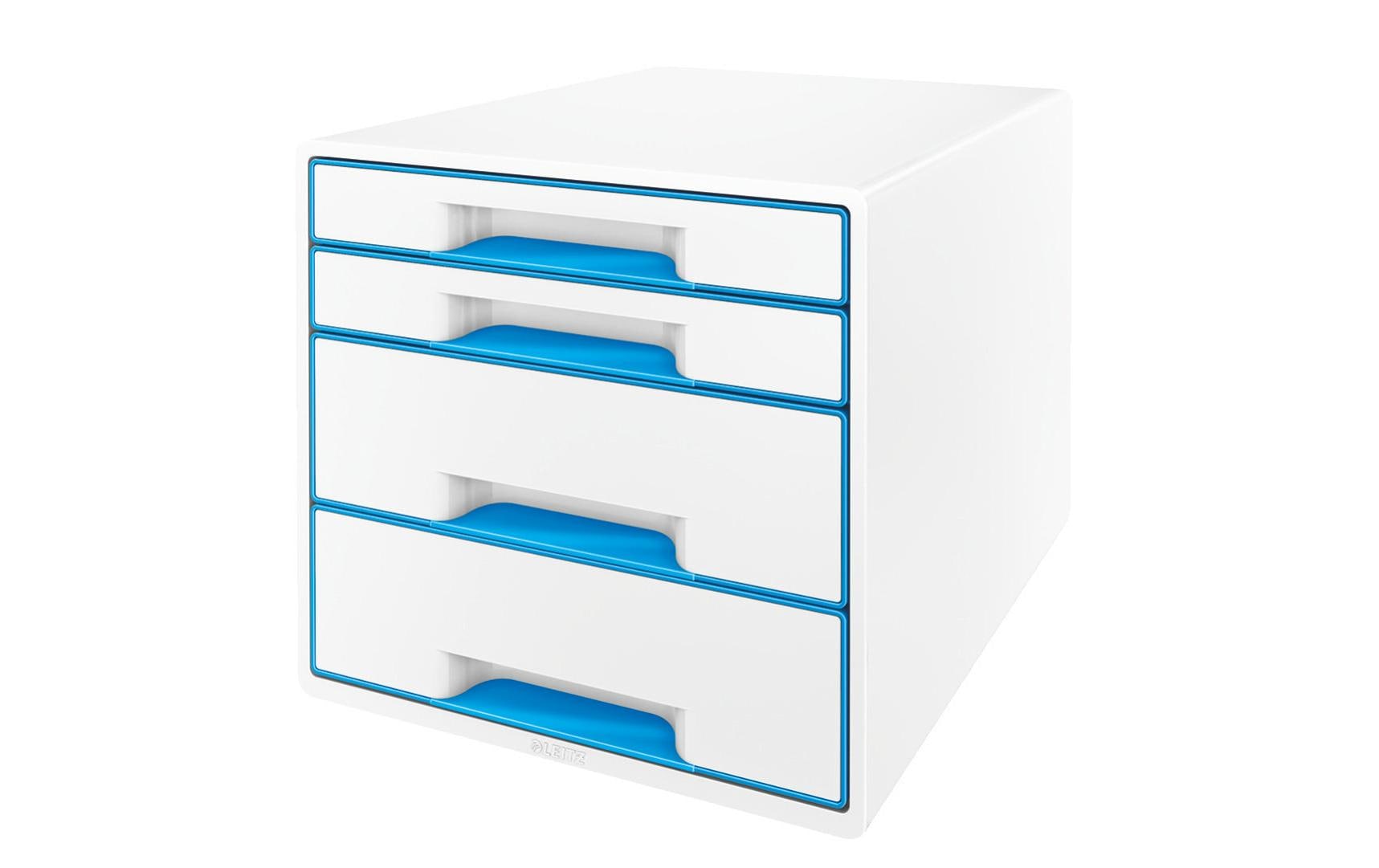 Leitz WOW Cube Aufbewahrungsbox – blau, weiss, Kunststoff (PS)